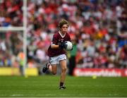 9 July 2022; George Morrison, Bunscoil Bhóthar na Naomh, Lismore, Port Láirge, representing Galway during the INTO Cumann na mBunscol GAA Respect Exhibition Go Games at half-time of the GAA Football All-Ireland Senior Championship Semi-Final match between Galway and Derry at Croke Park in Dublin. Photo by Ray McManus/Sportsfile