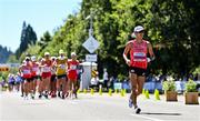 15 July 2022; Toshikazu Yamanishi of Japan leads the field in the men's 20km final during day one of the World Athletics Championships at Hayward Field in Eugene, Oregon, USA. Photo by Sam Barnes/Sportsfile