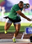 15 July 2022; Eric Favors of Ireland warms up before men's Shot Put qualification during day one of the World Athletics Championships at Hayward Field in Eugene, Oregon, USA. Photo by Sam Barnes/Sportsfile