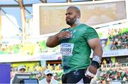 15 July 2022; Eric Favors of Ireland competes in the men's Shot Put qualification during day one of the World Athletics Championships at Hayward Field in Eugene, Oregon, USA. Photo by Sam Barnes/Sportsfile