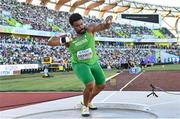 15 July 2022; Chukwuebuka Cornnell Enekwechi of Nigeria competes in the men's Shot Put qualification during day one of the World Athletics Championships at Hayward Field in Eugene, Oregon, USA. Photo by Sam Barnes/Sportsfile