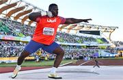 15 July 2022; Josh Awotunde of United States competes in the men's Shot Put qualification during day one of the World Athletics Championships at Hayward Field in Eugene, Oregon, USA. Photo by Sam Barnes/Sportsfile