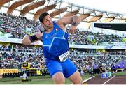15 July 2022; Leonardo Fabbri of Italy competes in the men's Shot Put qualification during day one of the World Athletics Championships at Hayward Field in Eugene, Oregon, USA. Photo by Sam Barnes/Sportsfile