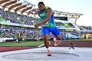 15 July 2022; Welington Morais of Brazil competes in the men's Shot Put qualification during day one of the World Athletics Championships at Hayward Field in Eugene, Oregon, USA. Photo by Sam Barnes/Sportsfile