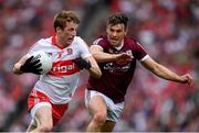 9 July 2022; Brendan Rogers of Derry and Shane Walsh of Galway during the GAA Football All-Ireland Senior Championship Semi-Final match between Derry and Galway at Croke Park in Dublin. Photo by Ray McManus/Sportsfile