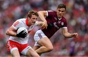 9 July 2022; Brendan Rogers of Derry and Shane Walsh of Galway during the GAA Football All-Ireland Senior Championship Semi-Final match between Derry and Galway at Croke Park in Dublin. Photo by Ray McManus/Sportsfile