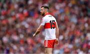 9 July 2022; Niall Loughlin of Derry during the GAA Football All-Ireland Senior Championship Semi-Final match between Derry and Galway at Croke Park in Dublin. Photo by Ray McManus/Sportsfile