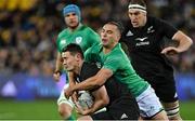 16 July 2022; Will Jordan of New Zealand is tackled by James Lowe of Ireland during the Steinlager Series match between the New Zealand and Ireland at Sky Stadium in Wellington, New Zealand. Photo by Brendan Moran/Sportsfile