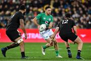 16 July 2022; Hugo Keenan of Ireland in action against Akira Ioane and David Havili of New Zealand during the Steinlager Series match between the New Zealand and Ireland at Sky Stadium in Wellington, New Zealand. Photo by Brendan Moran/Sportsfile
