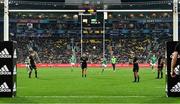 16 July 2022; Jonathan Sexton of Ireland kicks a penalty during the Steinlager Series match between the New Zealand and Ireland at Sky Stadium in Wellington, New Zealand. Photo by Brendan Moran/Sportsfile