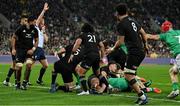 16 July 2022; Rob Herring of Ireland scores his side's fourth try during the Steinlager Series match between the New Zealand and Ireland at Sky Stadium in Wellington, New Zealand. Photo by Brendan Moran/Sportsfile