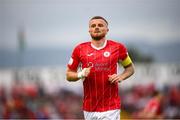 14 July 2022; Adam McDonnell of Sligo Rovers during the UEFA Europa Conference League 2022/23 First Qualifying Round Second Leg match between Sligo Rovers and Bala Town at The Showgrounds in Sligo. Photo by Stephen McCarthy/Sportsfile