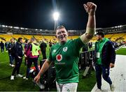 16 July 2022; Tadhg Furlong of Ireland celebrates after the Steinlager Series match between the New Zealand and Ireland at Sky Stadium in Wellington, New Zealand. Photo by Brendan Moran/Sportsfile