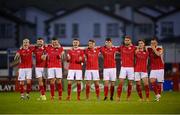 14 July 2022; Sligo Rovers players during the penalty shootout of the UEFA Europa Conference League 2022/23 First Qualifying Round Second Leg match between Sligo Rovers and Bala Town at The Showgrounds in Sligo. Photo by Stephen McCarthy/Sportsfile