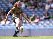 16 July 2022; Síofra O'Shea of Kerry shoots to score her side's third goal during the TG4 All-Ireland Ladies Football Senior Championship Semi-Final match between Kerry and Mayo at Croke Park in Dublin. Photo by Piaras Ó Mídheach/Sportsfile