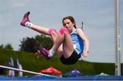 16 July 2022; Elaine Miller of Ballyroan Abbeyleix and District AC, Laois, competing in the High Jump event during in the Irish Life Health Juvenile B Championships & Relays in Tullamore, Offaly. Photo by Eóin Noonan/Sportsfile