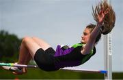 16 July 2022; Aliyah Whelan Tully of Navan AC, Meath, competing in the High Jump event during in the Irish Life Health Juvenile B Championships & Relays in Tullamore, Offaly. Photo by Eóin Noonan/Sportsfile