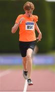 16 July 2022; Bobby More of Bray Runners AC, Wexford, on his way to winning the 800m event during in the Irish Life Health Juvenile B Championships & Relays in Tullamore, Offaly. Photo by Eóin Noonan/Sportsfile