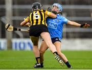 16 July 2022; Tiffany Fitzgerald of Kilkenny in action against Jody Couch of Dublin during the Glen Dimplex All-Ireland Senior Camogie Quarter Final match between  Kilkenny and Dublin at Semple Stadium in Thurles, Tipperary. Photo by George Tewkesbury/Sportsfile