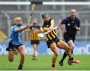 16 July 2022; Katie Power of Kilkenny in action against Gaby Couch of Dublin during the Glen Dimplex All-Ireland Senior Camogie Quarter Final match between  Kilkenny and Dublin at Semple Stadium in Thurles, Tipperary. Photo by George Tewkesbury/Sportsfile