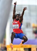16 July 2022; Maykel Massó of Cuba competes in the men's long jump final during day two of the World Athletics Championships at Hayward Field in Eugene, Oregon, USA. Photo by Sam Barnes/Sportsfile