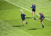 16 July 2022; Action from the half-time games featuring Laune Rangers of Kerry and St Sylvester's of Dublin during the TG4 All-Ireland Ladies Football Senior Championship Semi-Final match between Kerry and Mayo at Croke Park in Dublin. Photo by Stephen McCarthy/Sportsfile