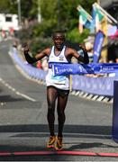 17 July 2022; Peter Somba of Dunboyne AC, Meath, crosses the line to win the Irish Life Dublin Race Series Fingal 10K in Swords, Dublin. Photo by Harry Murphy/Sportsfile