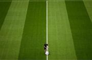 17 July 2022; Croke Park senior groundsman Steven Sutton lines the pitch before the GAA Hurling All-Ireland Senior Championship Final match between Kilkenny and Limerick at Croke Park in Dublin. Photo by Stephen McCarthy/Sportsfile