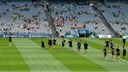 17 July 2022; Kilkenny players walk the pitch before the GAA Hurling All-Ireland Senior Championship Final match between Kilkenny and Limerick at Croke Park in Dublin. Photo by Seb Daly/Sportsfile