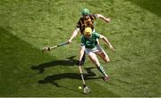 17 July 2022; Séamus Flanagan of Limerick in action against Mikey Butler of Kilkenny during the GAA Hurling All-Ireland Senior Championship Final match between Kilkenny and Limerick at Croke Park in Dublin. Photo by Daire Brennan/Sportsfile