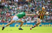 17 July 2022; Richie Reid of Kilkenny in action against Kyle Hayes of Limerick during the GAA Hurling All-Ireland Senior Championship Final match between Kilkenny and Limerick at Croke Park in Dublin. Photo by Ramsey Cardy/Sportsfile