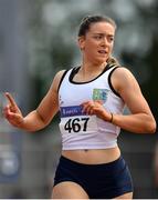 17 July 2022; Lauren Cadden of Sligo A.C. Co. Sligo celebrates as she wins the Under 23's 200m during Irish Life Health National Junior and U23s T&F Championships in Tullamore, Offaly. Photo by George Tewkesbury/Sportsfile
