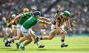 17 July 2022; Martin Keoghan of Kilkenny in action against Mike Casey of Limerick during the GAA Hurling All-Ireland Senior Championship Final match between Kilkenny and Limerick at Croke Park in Dublin. Photo by Seb Daly/Sportsfile
