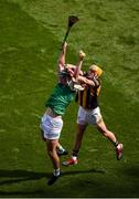 17 July 2022; Kyle Hayes of Limerick in action against Richie Reid of Kilkenny during the GAA Hurling All-Ireland Senior Championship Final match between Kilkenny and Limerick at Croke Park in Dublin. Photo by Daire Brennan/Sportsfile
