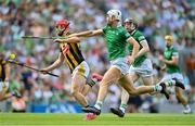 17 July 2022; Adrian Mullen of Kilkenny in action against Kyle Hayes of Limerick during the GAA Hurling All-Ireland Senior Championship Final match between Kilkenny and Limerick at Croke Park in Dublin. Photo by Stephen McCarthy/Sportsfile