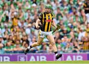 17 July 2022; Martin Keoghan of Kilkenny after scoring his side's second goal during the GAA Hurling All-Ireland Senior Championship Final match between Kilkenny and Limerick at Croke Park in Dublin. Photo by Stephen McCarthy/Sportsfile
