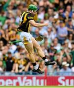 17 July 2022; Martin Keoghan of Kilkenny after scoring his side's second goal during the GAA Hurling All-Ireland Senior Championship Final match between Kilkenny and Limerick at Croke Park in Dublin. Photo by Stephen McCarthy/Sportsfile