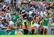 17 July 2022; Richie Hogan of Kilkenny scores a point in the second half of the GAA Hurling All-Ireland Senior Championship Final match between Kilkenny and Limerick at Croke Park in Dublin. Photo by Stephen McCarthy/Sportsfile