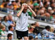 17 July 2022; Limerick manager John Kiely during the GAA Hurling All-Ireland Senior Championship Final match between Kilkenny and Limerick at Croke Park in Dublin. Photo by Harry Murphy/Sportsfile