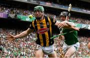 17 July 2022; Martin Keoghan of Kilkenny and Declan Hannon of Limerick during the GAA Hurling All-Ireland Senior Championship Final match between Kilkenny and Limerick at Croke Park in Dublin. Photo by Harry Murphy/Sportsfile