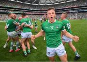17 July 2022; Mike Casey of Limerick celebrates after the GAA Hurling All-Ireland Senior Championship Final match between Kilkenny and Limerick at Croke Park in Dublin. Photo by Stephen McCarthy/Sportsfile