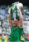 17 July 2022; Kyle Hayes of Limerick celebrates after the GAA Hurling All-Ireland Senior Championship Final match between Kilkenny and Limerick at Croke Park in Dublin. Photo by Ramsey Cardy/Sportsfile