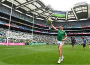 17 July 2022; Gearóid Hegarty of Limerick with the Liam MacCarthy Cup after his side's victory in the GAA Hurling All-Ireland Senior Championship Final match between Kilkenny and Limerick at Croke Park in Dublin. Photo by Harry Murphy/Sportsfile