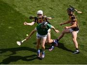 17 July 2022; Graeme Mulcahy of Limerick in action against Mikey Butler of Kilkenny during the GAA Hurling All-Ireland Senior Championship Final match between Kilkenny and Limerick at Croke Park in Dublin. Photo by Daire Brennan/Sportsfile