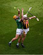 17 July 2022; Séamus Flanagan of Limerick in action against Huw Lawlor of Kilkenny during the GAA Hurling All-Ireland Senior Championship Final match between Kilkenny and Limerick at Croke Park in Dublin. Photo by Daire Brennan/Sportsfile