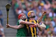 17 July 2022; Barry Nash of Limerick in action against Billy Ryan of Kilkenny during the GAA Hurling All-Ireland Senior Championship Final match between Kilkenny and Limerick at Croke Park in Dublin. Photo by Piaras Ó Mídheach/Sportsfile