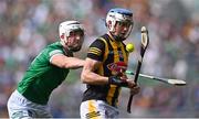 17 July 2022; TJ Reid of Kilkenny in action against Kyle Hayes of Limerick during the GAA Hurling All-Ireland Senior Championship Final match between Kilkenny and Limerick at Croke Park in Dublin. Photo by Piaras Ó Mídheach/Sportsfile