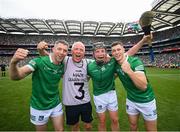 17 July 2022; Limerick players, from left, Graeme Mulcahy, maor cumán-uisce Conor McCarthy, Peter Casey and Barry Murphy during the GAA Hurling All-Ireland Senior Championship Final match between Kilkenny and Limerick at Croke Park in Dublin. Photo by Stephen McCarthy/Sportsfile