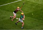 17 July 2022; Tom Morrissey of Limerick in action against Richie Reid of Kilkenny during the GAA Hurling All-Ireland Senior Championship Final match between Kilkenny and Limerick at Croke Park in Dublin. Photo by Daire Brennan/Sportsfile