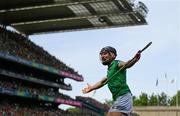 17 July 2022; Gearóid Hegarty of Limerick celebrates after scoring his side's first goal during the GAA Hurling All-Ireland Senior Championship Final match between Kilkenny and Limerick at Croke Park in Dublin. Photo by Harry Murphy/Sportsfile